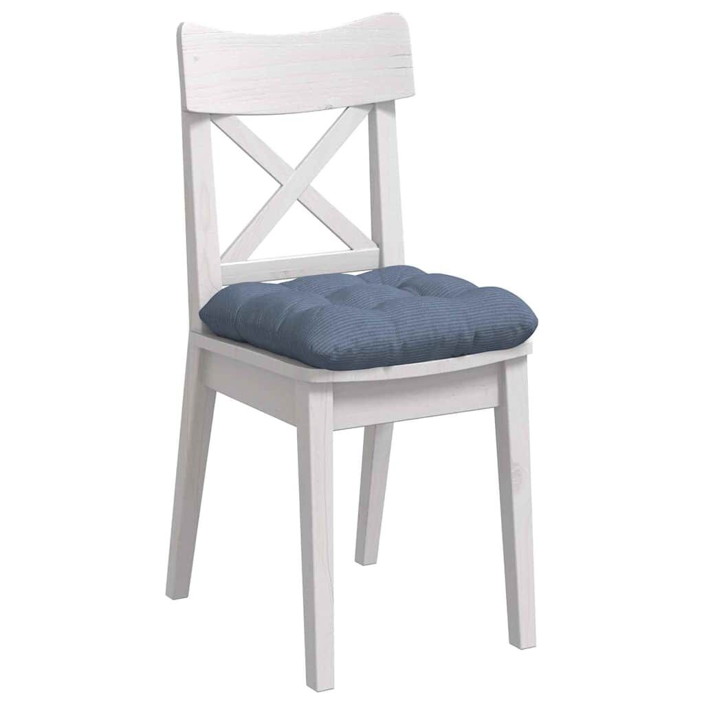 vidaXL Zitkussens 4 st Katoen Stof Blauw 45 x 45 cm