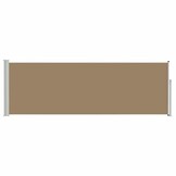 vidaXL Uittrekbaar Zijscherm 500 x 100 cm Polyester Rechthoekig Taupe