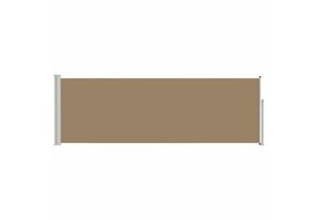 Uittrekbaar Zijscherm 500x100 cm Polyester Taupe - 34% Korting