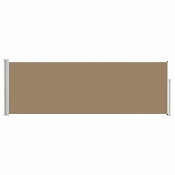 vidaXL Uittrekbaar Zijscherm 500 x 100 cm Polyester Rechthoekig Taupe