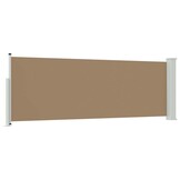 vidaXL Uittrekbaar Zijscherm 500 x 100 cm Polyester Rechthoekig Taupe