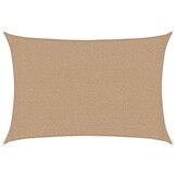 vidaXL Zonnezeil 160 g/m² 2,5x3,5 m HDPE taupe