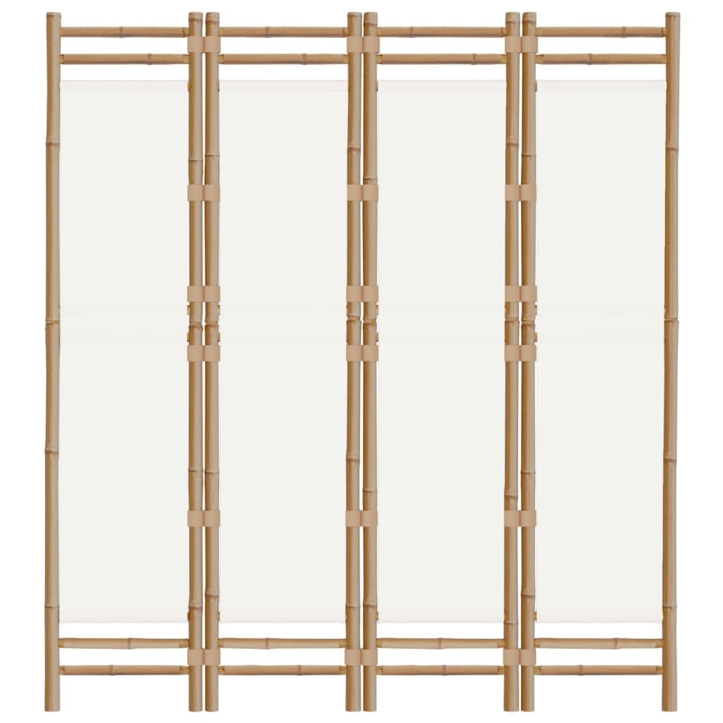 vidaXL Kamerscherm 4-panelen inklapbaar 160 cm bamboe en canvas