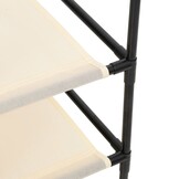 Opbergkast met 6 Lades (55x29x55 cm) - Crèmekleurig Staal & Stof - 34% Korting