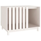 vidaXL Hondenhok 100x70x72 cm massief grenenhout wit