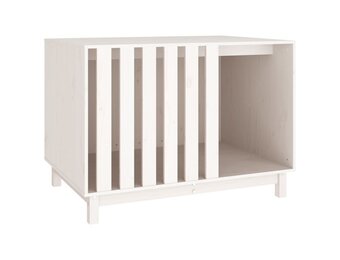 vidaXL Hondenhok 100x70x72 cm massief grenenhout wit