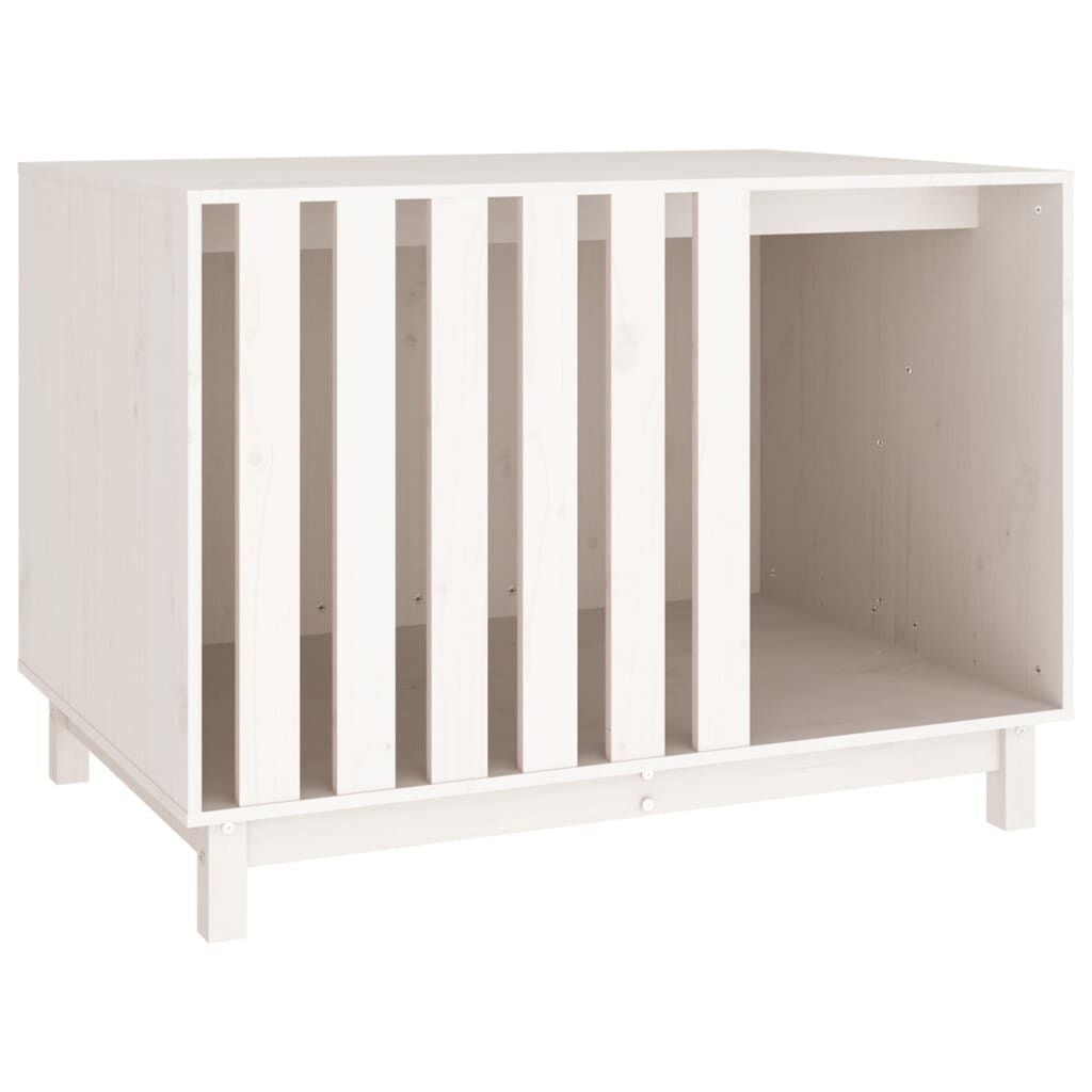 vidaXL Hondenhok 100x70x72 cm massief grenenhout wit