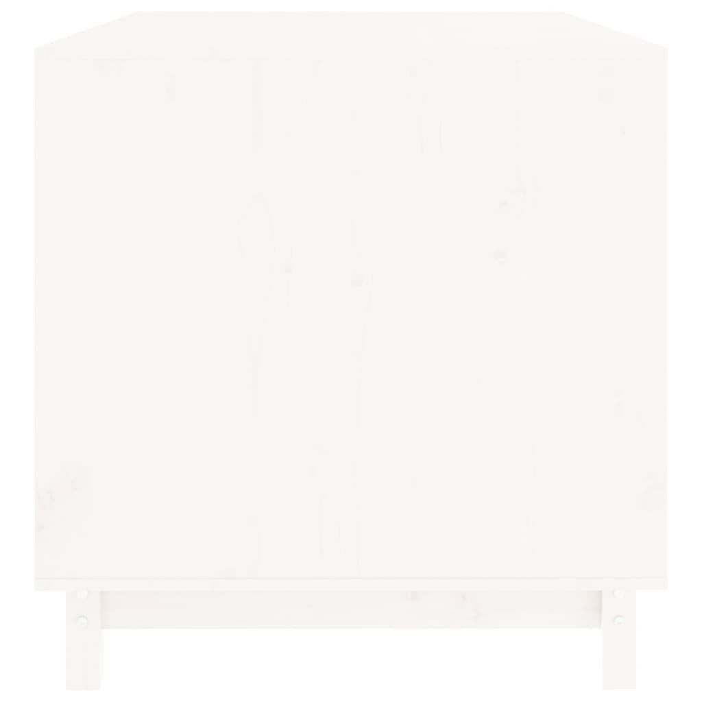 vidaXL Hondenhok 100x70x72 cm massief grenenhout wit