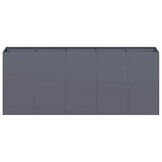 vidaXL Plantenbak 200x40x80 cm koudgewalst staal antracietkleurig