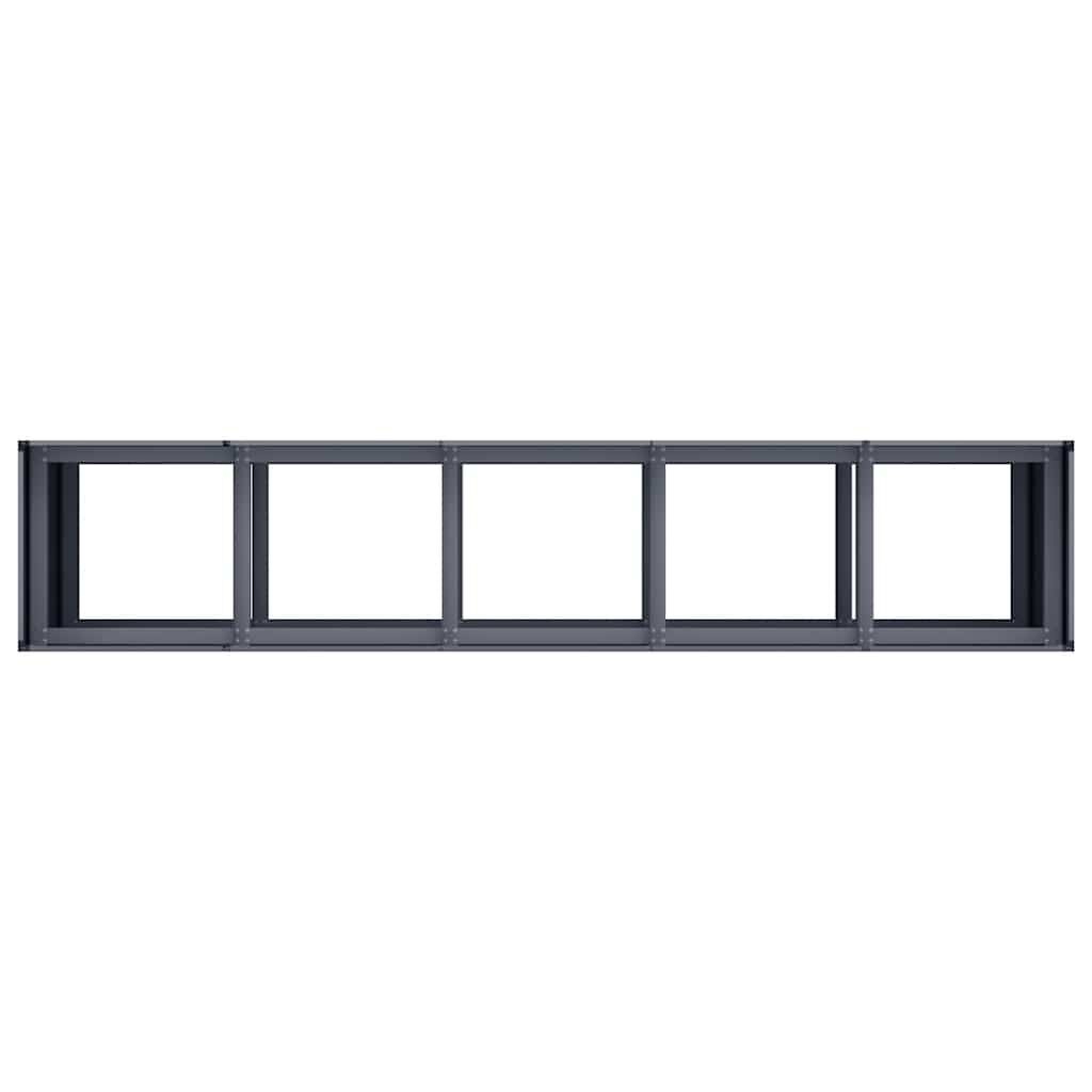 vidaXL Plantenbak 200x40x80 cm koudgewalst staal antracietkleurig