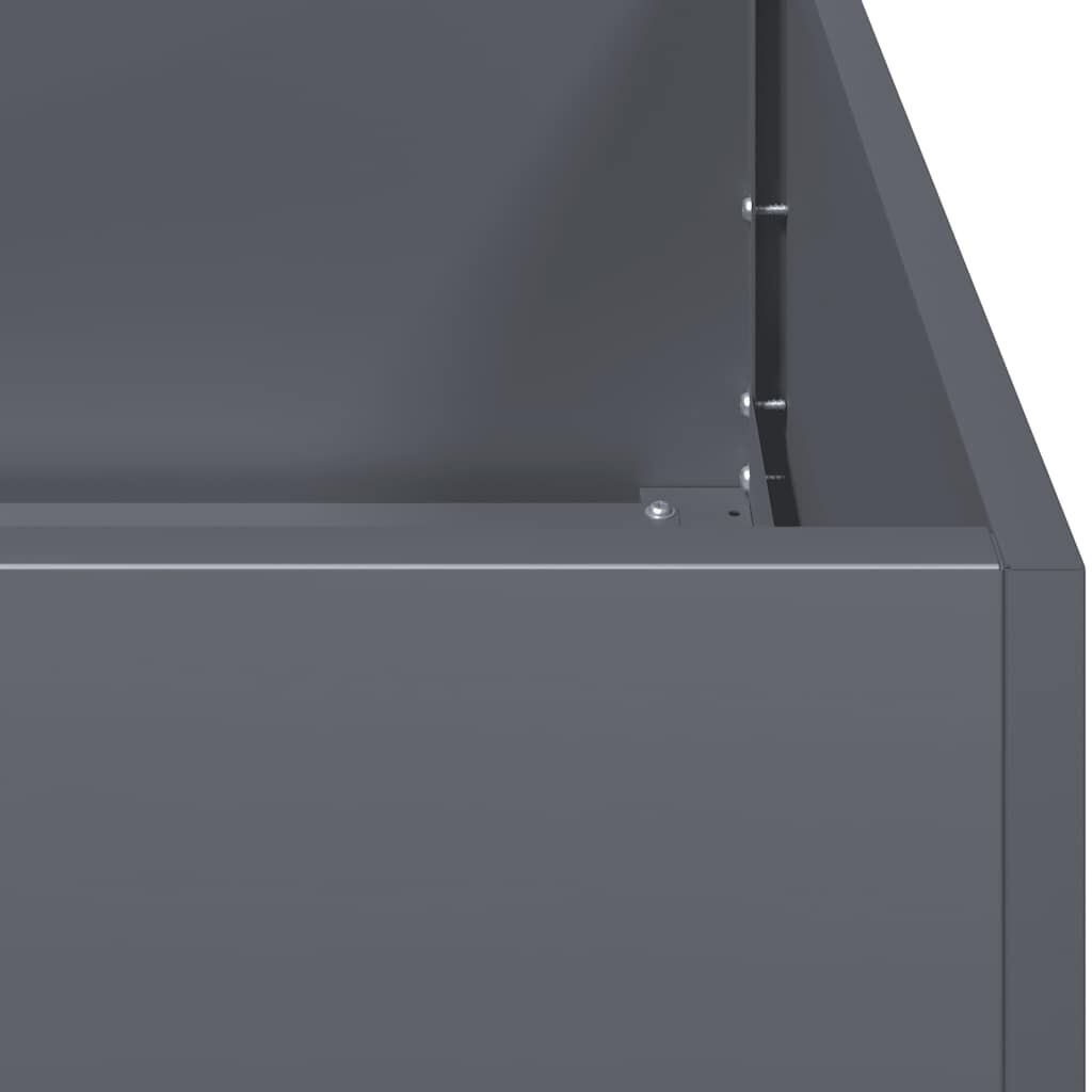 vidaXL Plantenbak 200x40x80 cm koudgewalst staal antracietkleurig