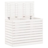 vidaXL Wasmand 88,5x44x66 cm massief grenenhout wit