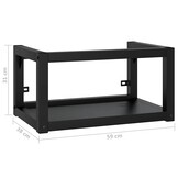 Wastafelframe Wandmontage 59x38 cm IJzer Zwart - 59% Korting