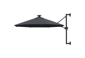 Wandparasol met LED's 300 cm Antraciet - 35% Korting
