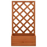 vidaXL Latwerkplantenbak 50x25x90 cm massief vurenhout oranje
