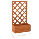 vidaXL Latwerkplantenbak 50x25x90 cm massief vurenhout oranje