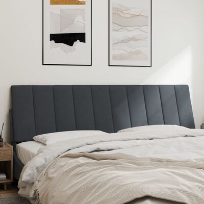 vidaXL Hoofdbordkussen 180 cm fluweel donkergrijs