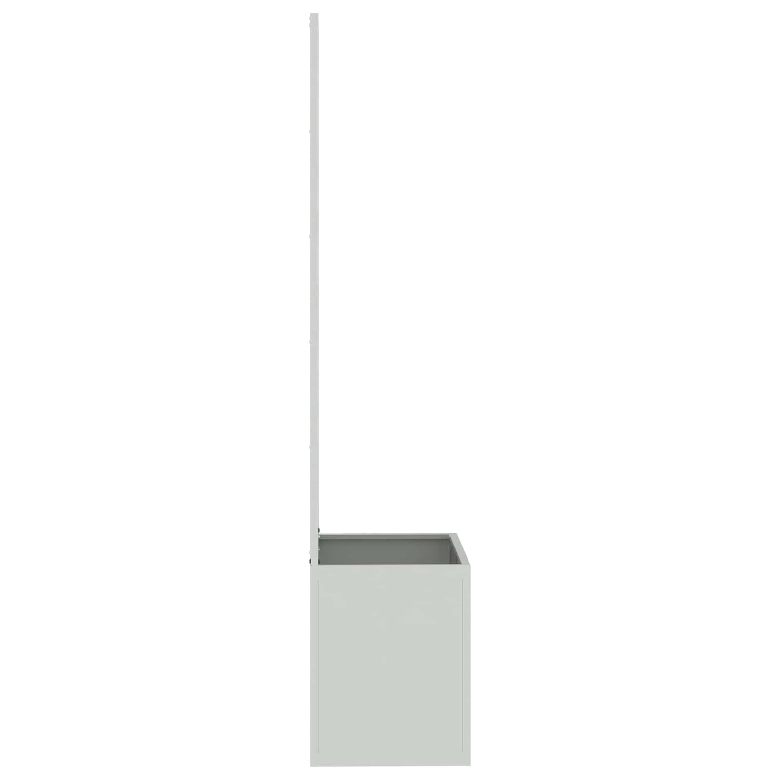 vidaXL Tuinplant met Decoratief Paneel Zilver 50 x 140 cm