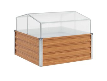 VidaXL Tuinplanter met Kas Licht Bruin 100x100x77 cm - 54% Korting!