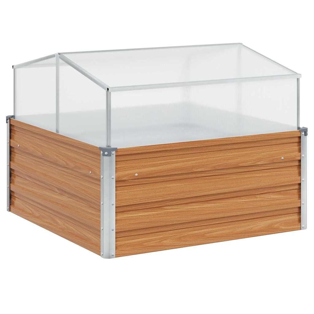 VidaXL Tuinplanter met Kas Licht Bruin 100x100x77 cm - 54% Korting!