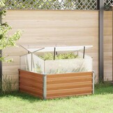 VidaXL Tuinplanter met Kas Licht Bruin 100x100x77 cm - 54% Korting!