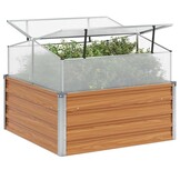 VidaXL Tuinplanter met Kas Licht Bruin 100x100x77 cm - 54% Korting!