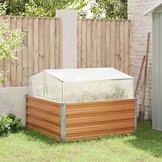 VidaXL Tuinplanter met Kas Licht Bruin 100x100x77 cm - 54% Korting!
