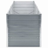 vidaXL Plantenbak verhoogd 240x80x77 cm gegalvaniseerd staal grijs