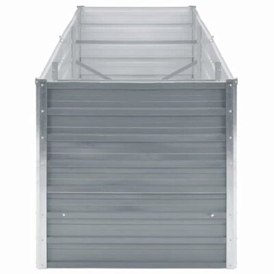 vidaXL Plantenbak verhoogd 240x80x77 cm gegalvaniseerd staal grijs
