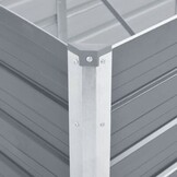 vidaXL Plantenbak verhoogd 240x80x77 cm gegalvaniseerd staal grijs