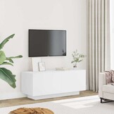 Tv-meubel bewerkt hout wit 100x35x40 cm - 34% Korting
