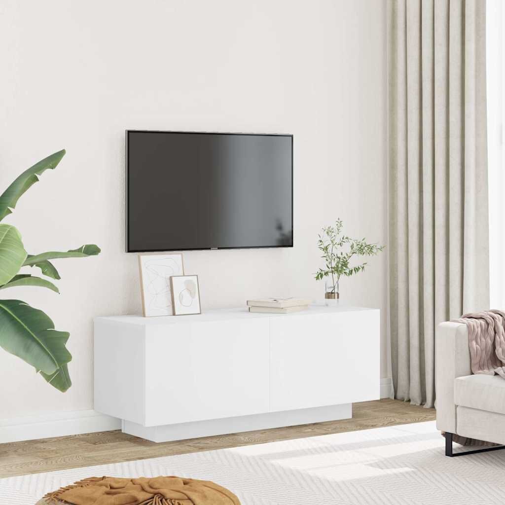 Tv-meubel bewerkt hout wit 100x35x40 cm - 34% Korting