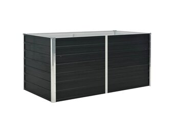 vidaXL Plantenbak verhoogd 160x80x77 cm gegalvaniseerd staal antraciet