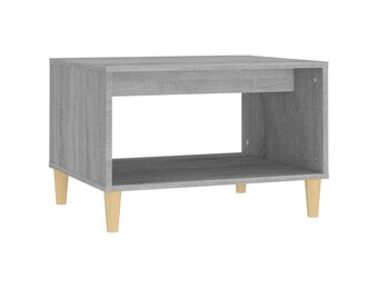 vidaXL Salontafel 60x50x40 cm bewerkt hout grijs sonoma eikenkleurig