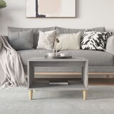 vidaXL Salontafel 60x50x40 cm bewerkt hout grijs sonoma eikenkleurig