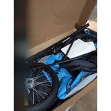 vidaXL Fietstrailer 45 kg ijzer zwart en blauw