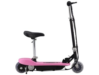 vidaXL Step elektrisch met zitje 120 W roze