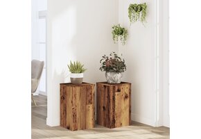 Plantenstandaards 2 stuks, oud houtkleurig - 34% korting