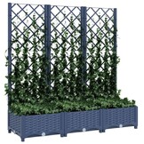 Plantenbak met latwerk Donkergrijs - 120x40x121,5 cm - 46% Korting