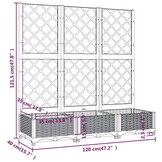 Plantenbak met latwerk Donkergrijs - 120x40x121,5 cm - 46% Korting