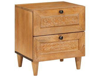 vidaXL Nachtkastje Licht Bruin 40 x 33 x 46 cm Bewerkt hout