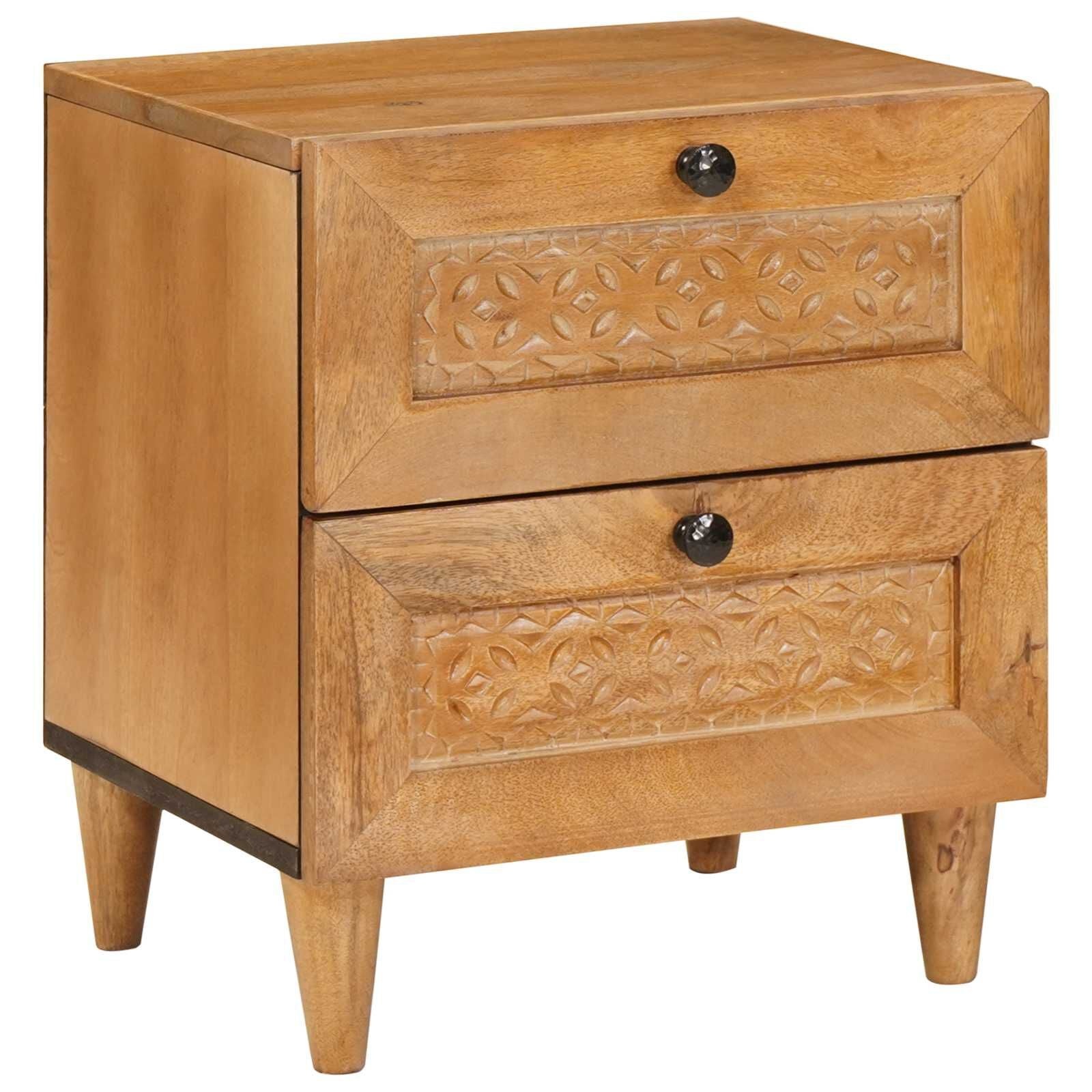 vidaXL Nachtkastje Licht Bruin 40 x 33 x 46 cm Bewerkt hout