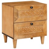 vidaXL Nachtkastje Licht Bruin 40 x 33 x 46 cm Bewerkt hout