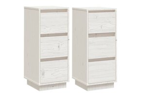 2x Wit Grenenhouten Dressoir 32x34x75 cm - 34% Korting