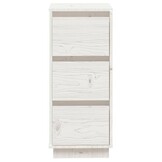 vidaXL Dressoirs 2 st 32x34x75 cm massief grenenhout wit