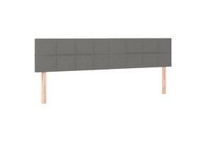 vidaXL Hoofdborden (2 stuks) Donkergrijs Stof - 58% Korting