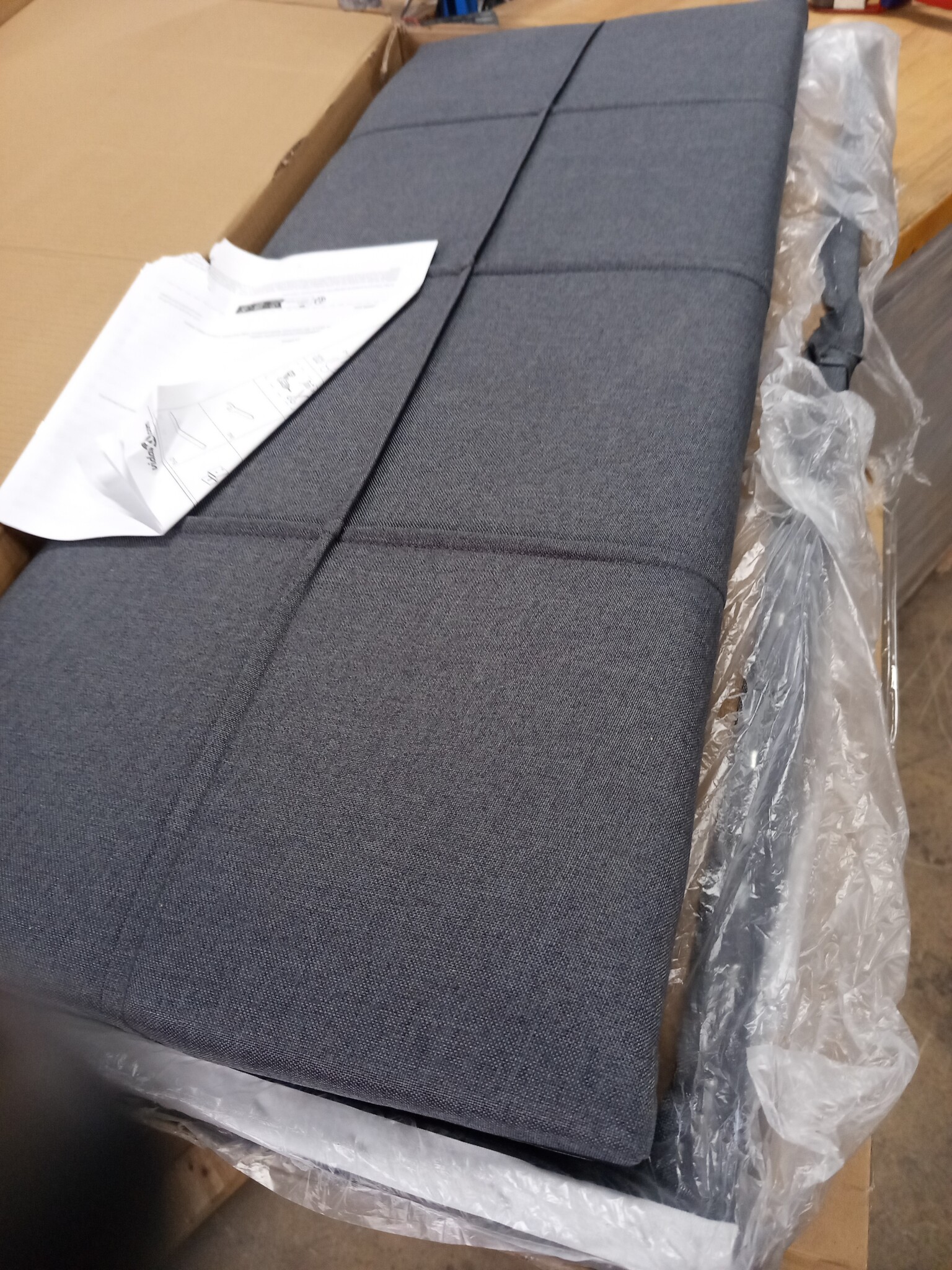 vidaXL Hoofdborden 2 st 100x5x78/88 cm stof donkergrijs