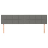 vidaXL Hoofdborden 2 st 100x5x78/88 cm stof donkergrijs