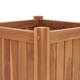 vidaXL Plantenbak verhoogd 50x50x50 cm massief teakhout