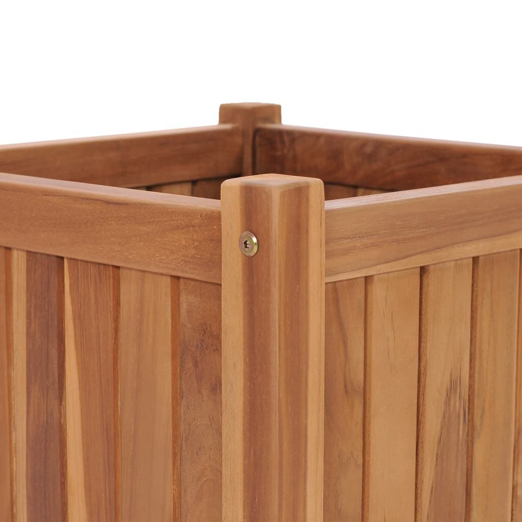 vidaXL Plantenbak verhoogd 50x50x50 cm massief teakhout